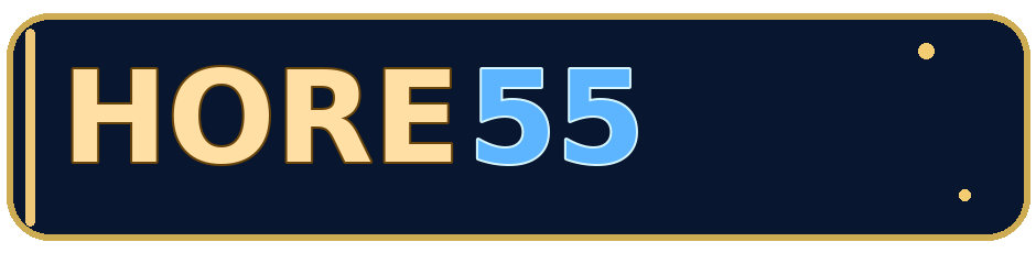 Logo HORE55 biru dan emas
